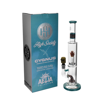 High Society | Cygnus Premium Wig Wag Waterpipe (Turquoise)