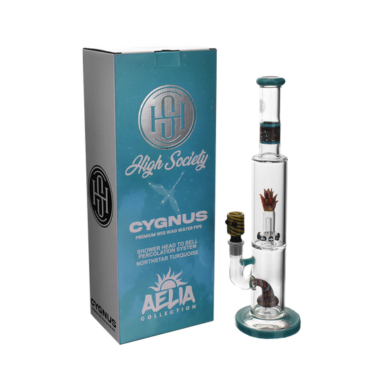 High Society | Cygnus Premium Wig Wag Waterpipe (Turquoise)